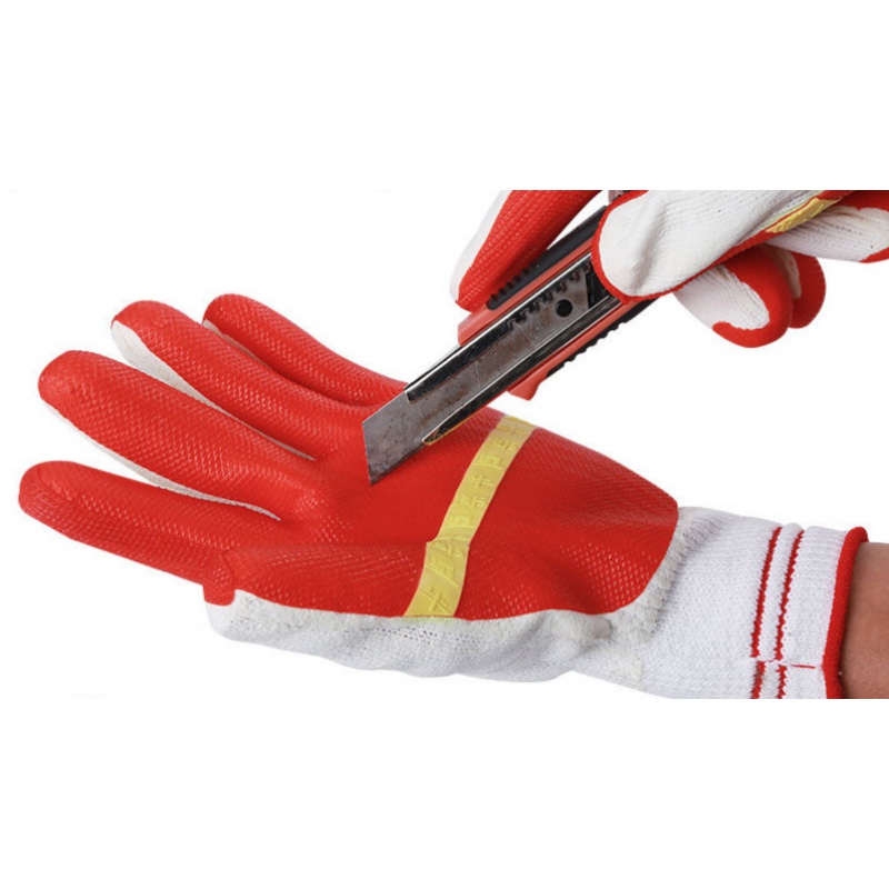 牛郎星NL-198白紗紅膠膠片勞保手套圖片1 牛郎星NL-198白紗紅膠膠片勞保手套圖片1