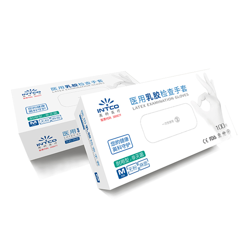 英科LGBCM1006淡黃色乳膠醫用手套圖片4