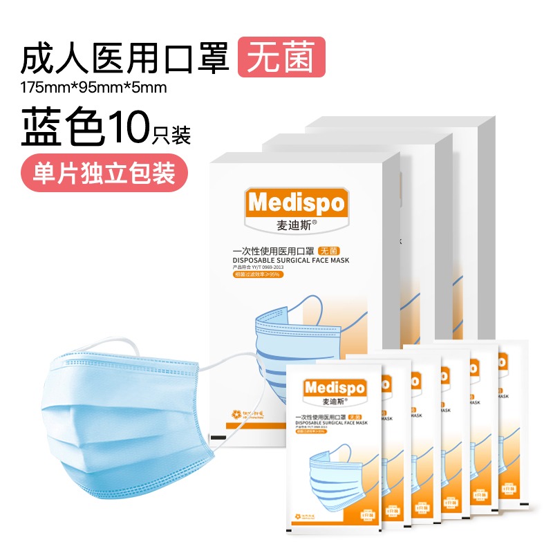 麥迪斯成人無菌款一次性醫用口罩圖片1 麥迪斯成人無菌款一次性醫用口罩圖片1