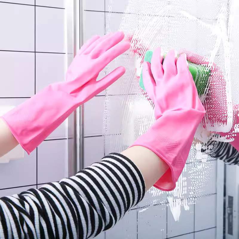 雪蓮101425家用天然橡膠絨里卷邊袖口魚鱗紋手套圖片2 雪蓮101425家用天然橡膠絨里卷邊袖口魚鱗紋手套圖片2