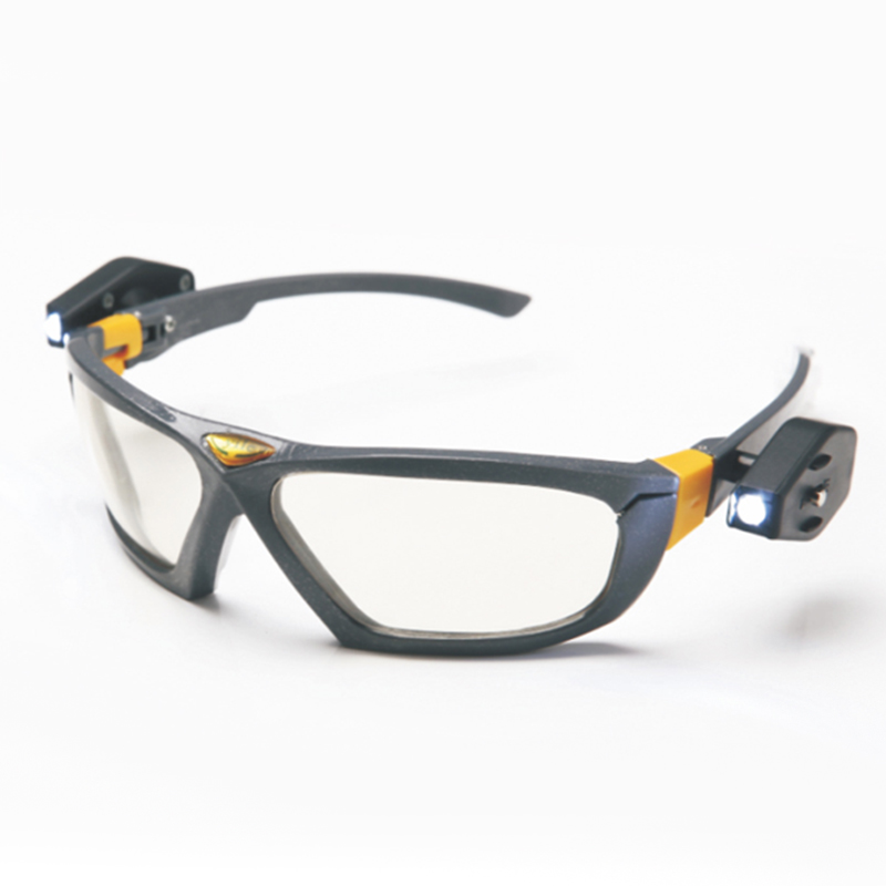以勒801D側(cè)翼LED照明防護眼鏡