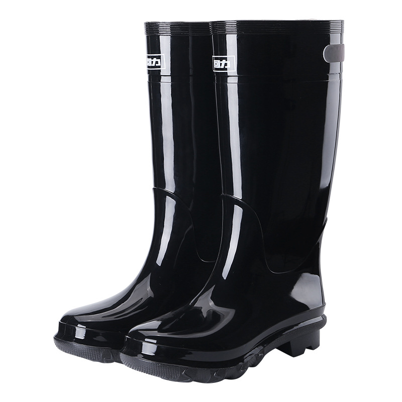 回力028高筒黑色雨靴