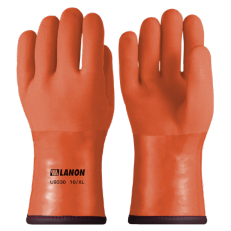 LANON蘭浪U9330全棉機(jī)織布PVC耐低溫防寒手套