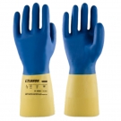 LANON蘭浪N100經(jīng)濟(jì)款雙色氯丁鉆石紋防化手套