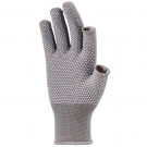 好員工D1304灰色半指滌綸點(diǎn)塑手套