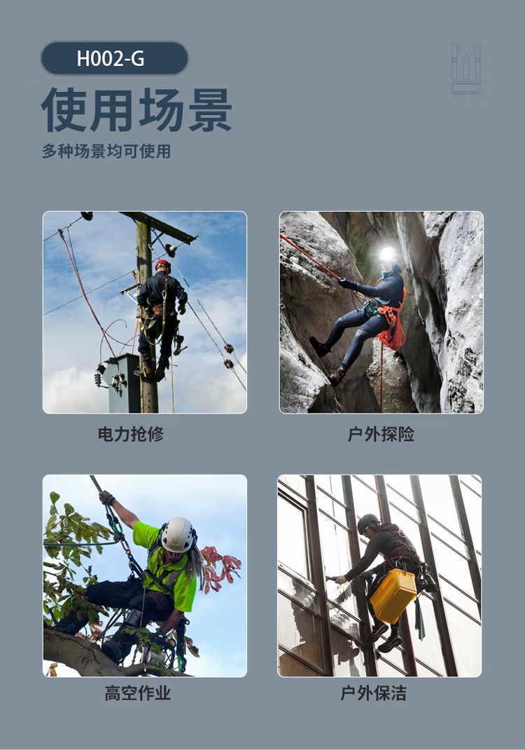 PIP H002-G經濟款雙掛點全身式安全帶8