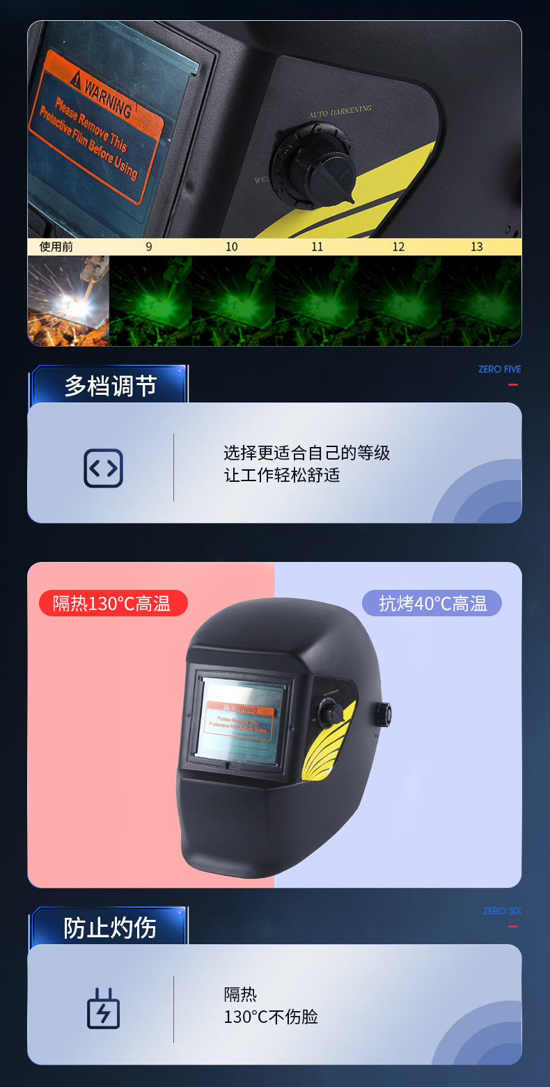 定和DH4040頭戴式自動(dòng)變光電焊面罩6