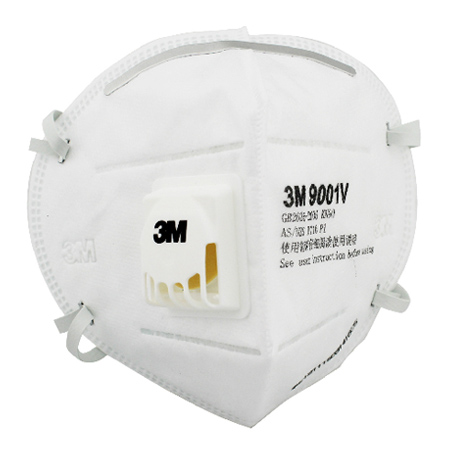 3M9001V折疊式帶閥顆粒物KN90防護(hù)口罩