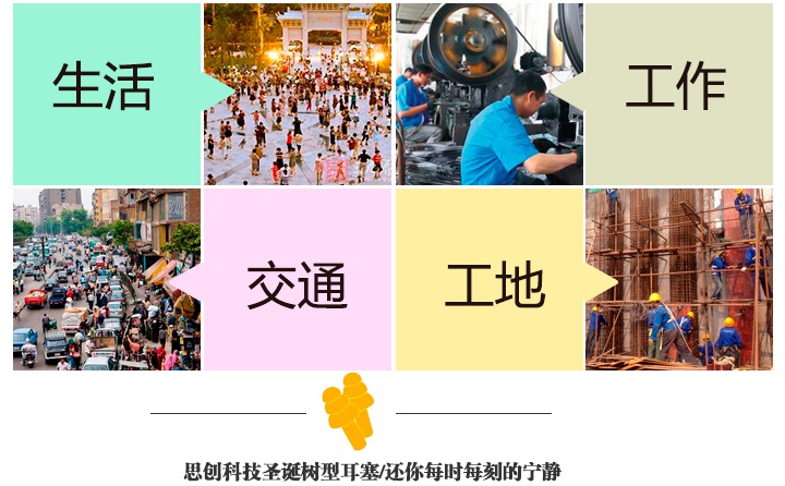 思創(chuàng)ST-1280硅膠防噪音耳塞在生活、交通、工地等領域使用