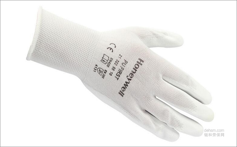 巴固2132255CN尼龍耐磨掌浸PU涂層白色工作手套圖片-正面